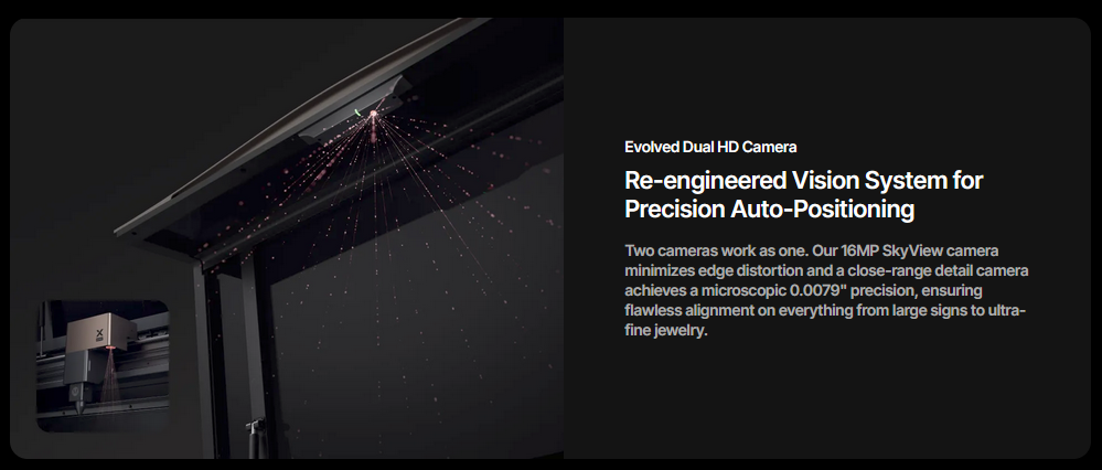 Evolved Dual HD Camera xTool P3 Laser Cutter - Evolved Dual HD Camera