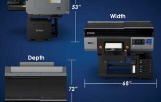 Epson SureColor F3070 DTG Production Edition Printer Dimensions